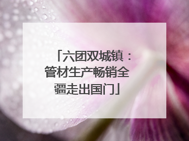 六团双城镇：管材生产畅销全疆走出国门